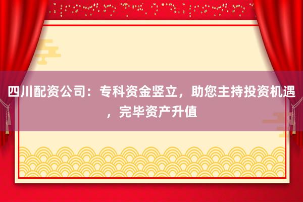 四川配资公司：专科资金竖立，助您主持投资机遇，完毕资产升值